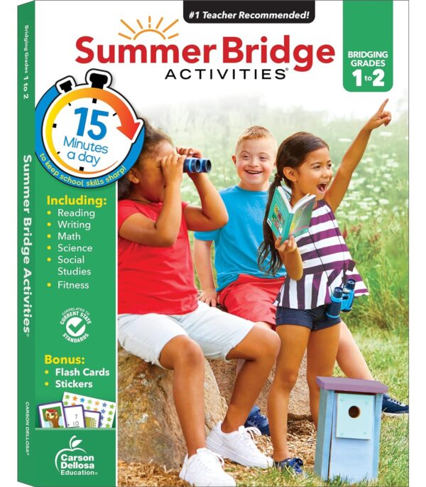 Summer Bridge Activities 1St Grade Workbooks To 2Nd Grade Workbooks, Math, Reading Comprehension, Writing, Science Summer Learning Activities, 2Nd Grade Workbooks All Subjects With Flash Cards