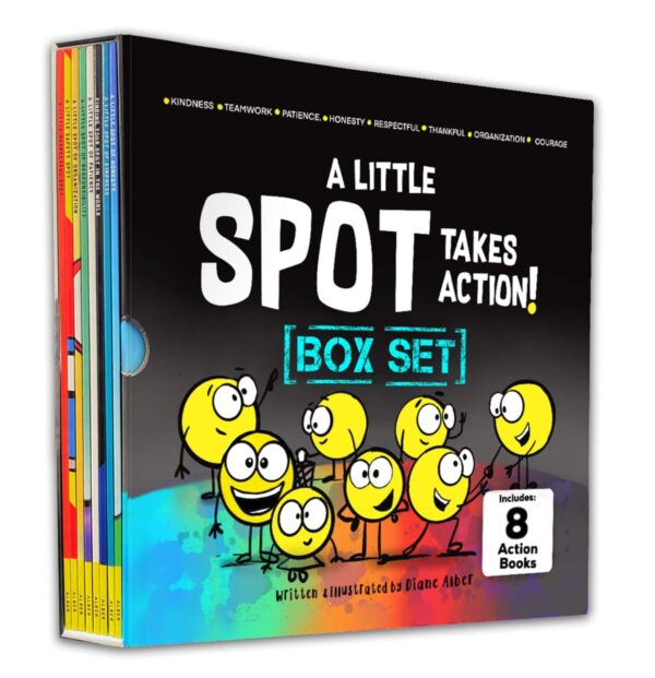 A Little Spot Takes Action! 8 Book Box Set (Books 9-16: Kindness, Responsibility, Patience, Respect, Honesty, Organization, Diversity, &Amp; Safety)