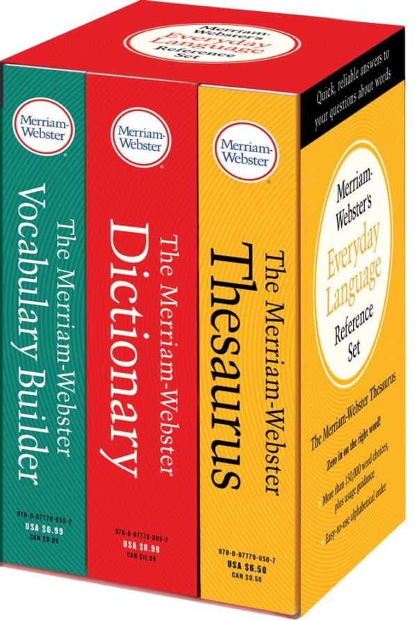 Merriam-Webster?S Everyday Language Reference Set: Includes: The Merriam-Webster Dictionary, The Merriam-Webster Thesaurus, And The Merriam-Webster Vocabulary Builder