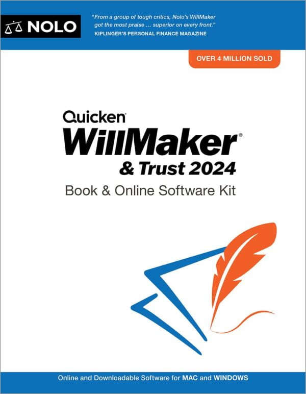 Quicken Willmaker &Amp; Trust 2024: Book &Amp; Online Software Kit