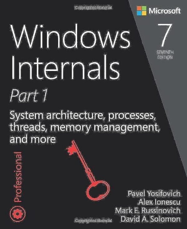 Windows Internals: System Architecture, Processes, Threads, Memory Management, And More, Part 1 (Developer Reference)