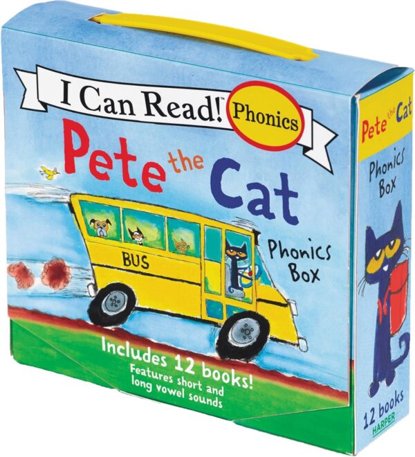 Pete The Cat 12-Book Phonics Fun!: Includes 12 Mini-Books Featuring Short And Long Vowel Sounds (My First I Can Read)