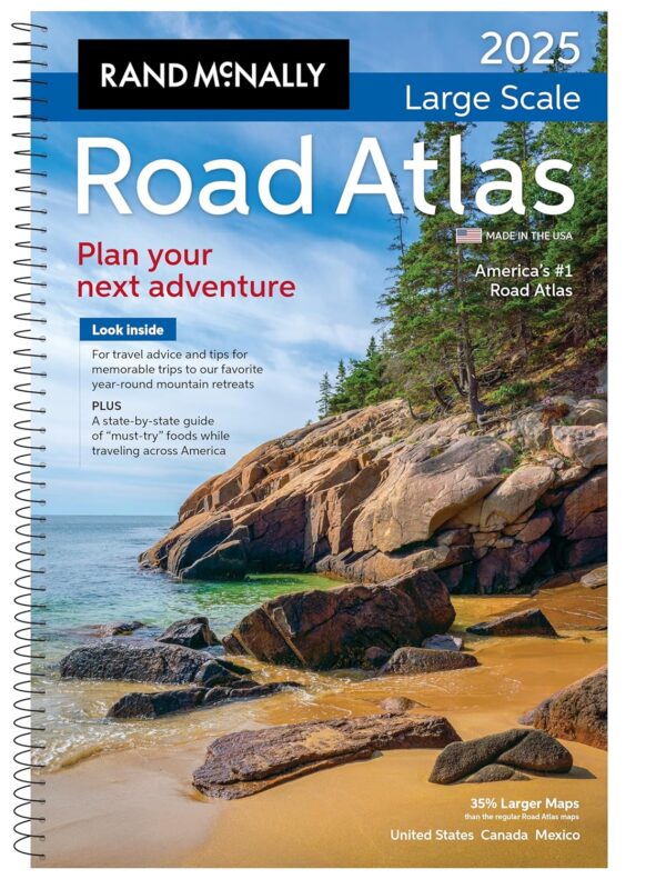 Rand Mcnally Road Atlas Large Scale 2025: United States, Canada, Mexico (Rand Mcnally Large Scale Road Atlas Usa)