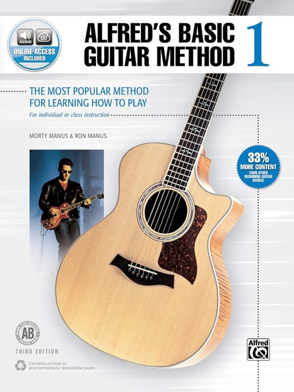 Alfred'S Basic Guitar Method, Bk 1: The Most Popular Method For Learning How To Play, Book &Amp; Online Audio (Alfred'S Basic Guitar Library, Bk 1)