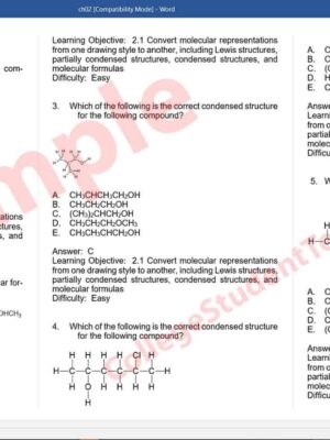 Organic Chemistry (3rd Edition) - David R. Klein - Test Bank