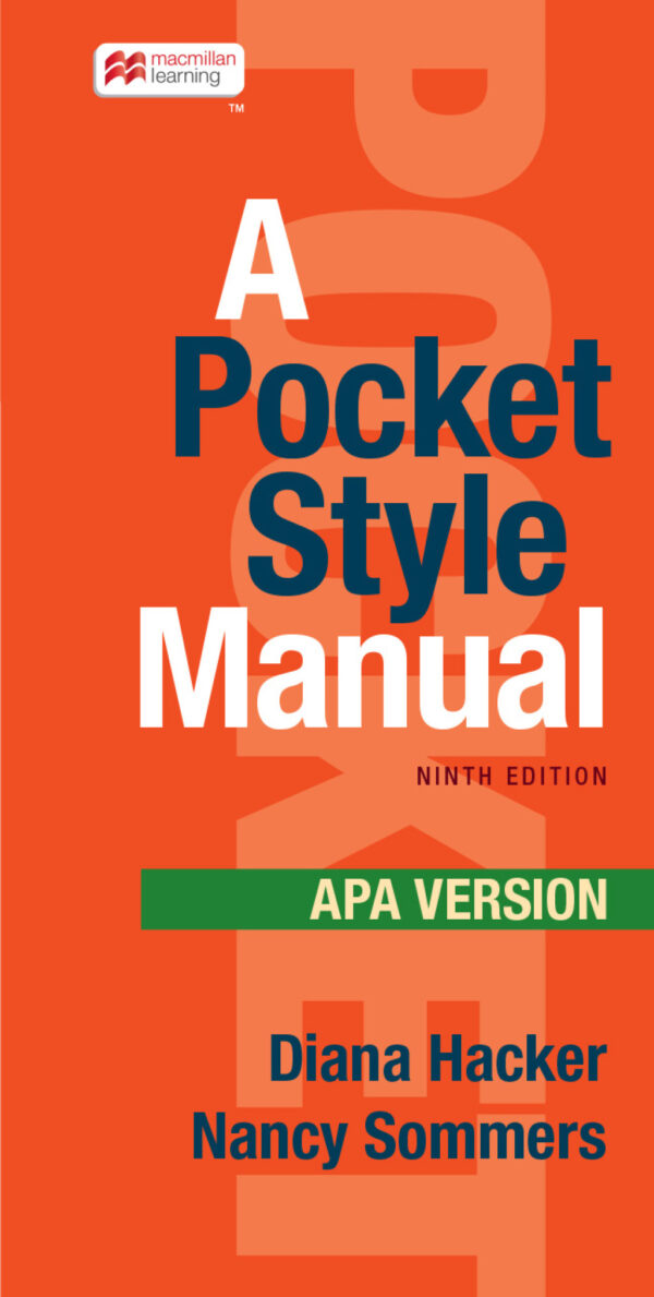 A Pocket Style Manual, Apa Version 9Th Edition