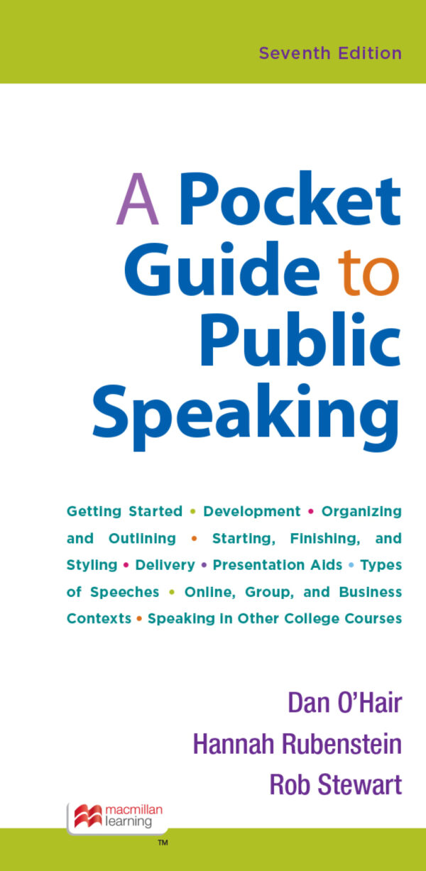 A Pocket Guide To Public Speaking 7Th Edition