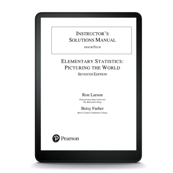 Elementary Statistics, 7Th Edition