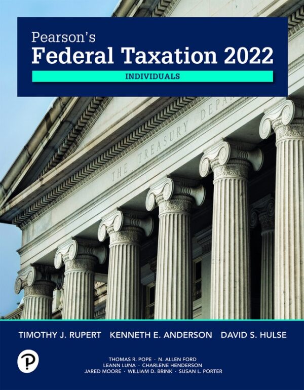 Pearson'S Federal Taxation 2022 Individuals 35Th Edition