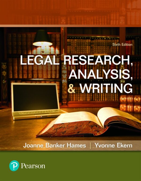 Legal Research, Analysis, And Writing 6Th Edition