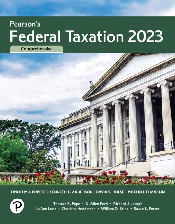 Pearson'S Federal Taxation 2023 Comprehensive 36Th Edition